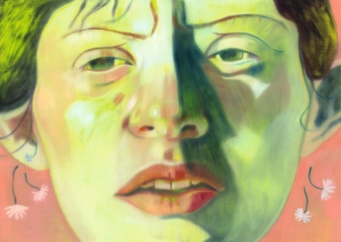 INÈS LONGEVIAL, Visage vert, 